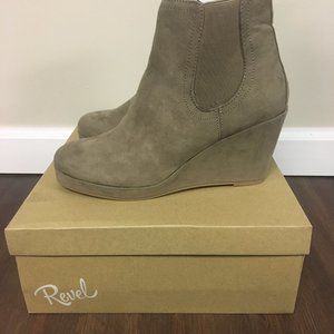 Revel Maya Wedge Boots in Taupe